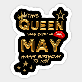 May Birthday Sticker